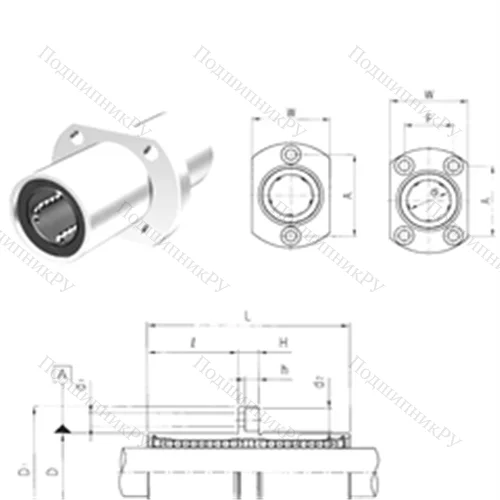 Подшипник шариковый линейный LMHM 16 от производителя  Samick