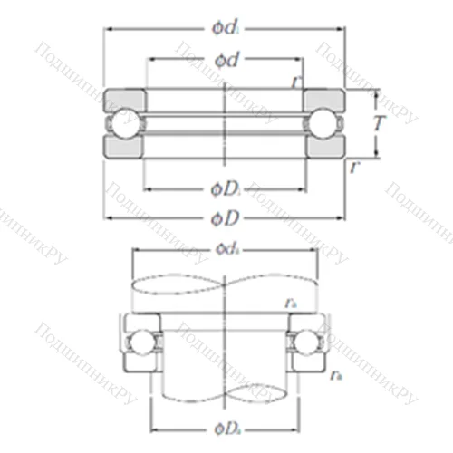 Подшипник шариковый упорный 51328
