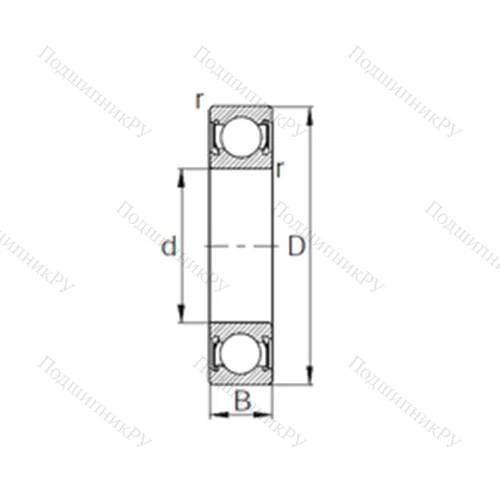 Подшипник шариковый радиальный W 6302-2RS