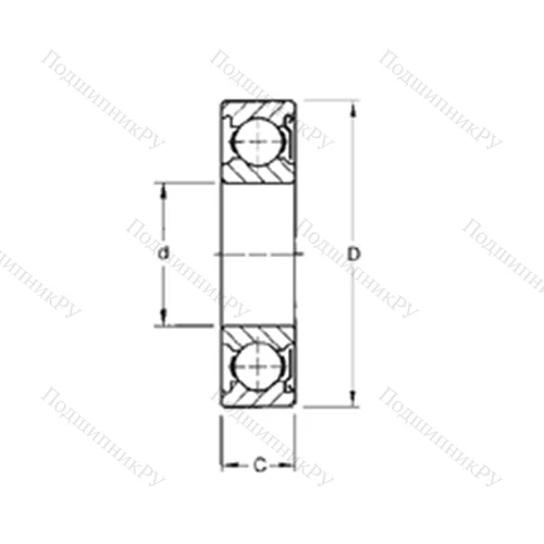 Подшипник шариковый радиальный 37KD
