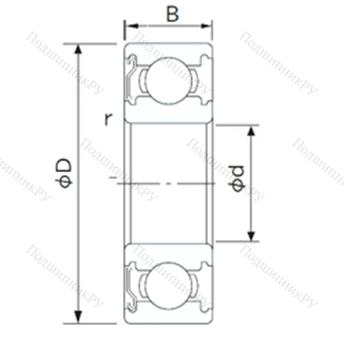 Подшипник шариковый радиальный 6009ZE