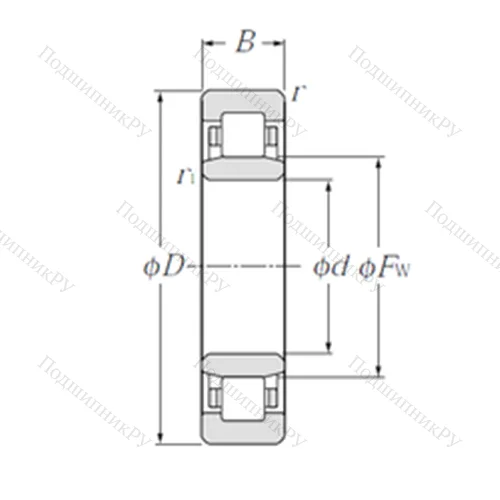 Подшипник роликовый радиальный NU 212E