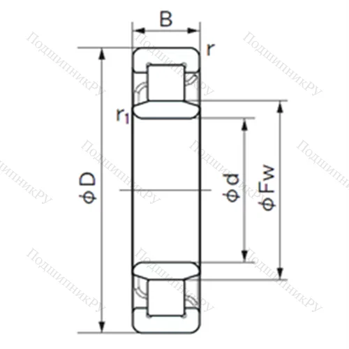 Подшипник роликовый радиальный NU 2313 E
