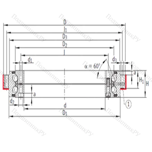 Подшипник шариковый радиально-упорный ZKLDF 395