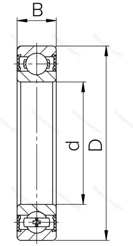 Шариковый однорядный подшипник 180109 T (6009 2RST) в Самаре