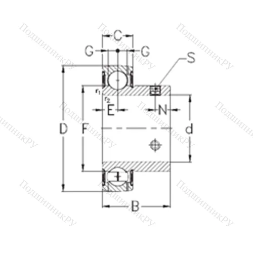 Подшипник шариковый радиальный AY 12-NPPB