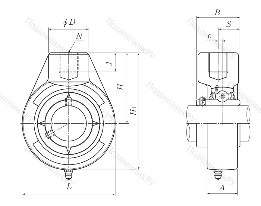 Подшипниковый узел UCHB 212 D 1 (UCHA 212) в Самаре