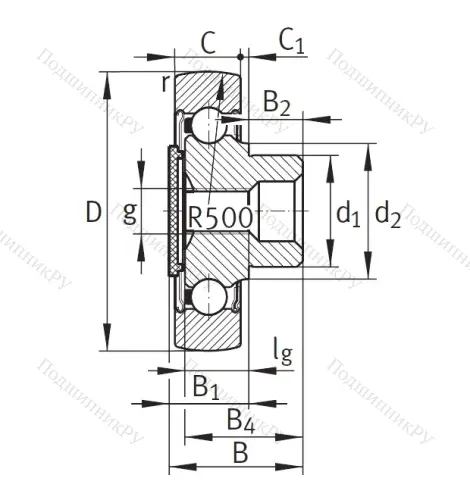 Подшипник ZL 205 DRS от производителя  INA