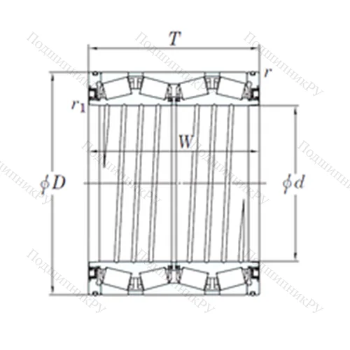 Подшипник роликовый радиально-упорный 47TS 443133 от производителя  KOYO