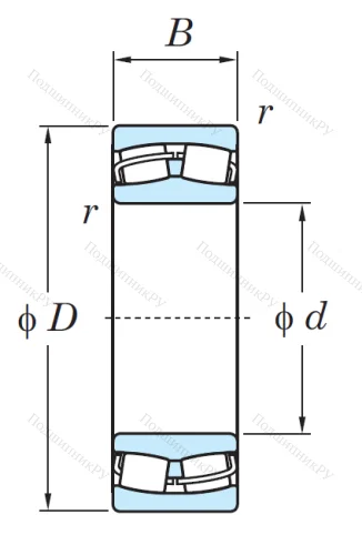 Сферический роликовый подшипник 22310 RZW 33 от производителя  KOYO