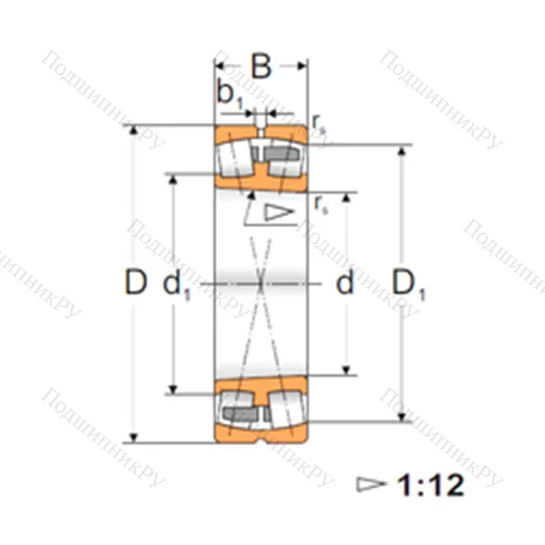 Подшипник роликовый радиальный самоцентрирующийся 22318K от производителя  FBJ