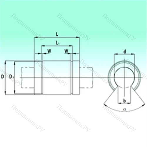 Подшипник шариковый линейный KBO 3068-PP от производителя  NBS
