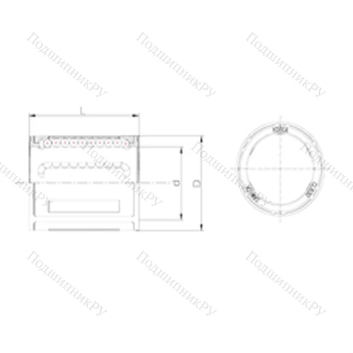 Подшипник шариковый линейный CLB 16UU от производителя  Samick
