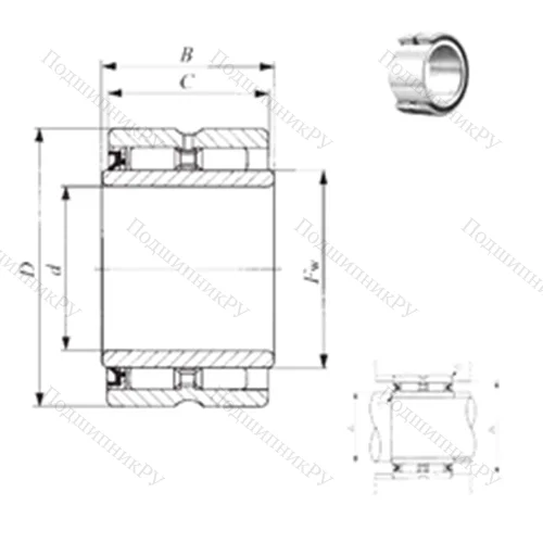 Подшипник игольчатый радиальный GBRI 264120 U от производителя  IKO