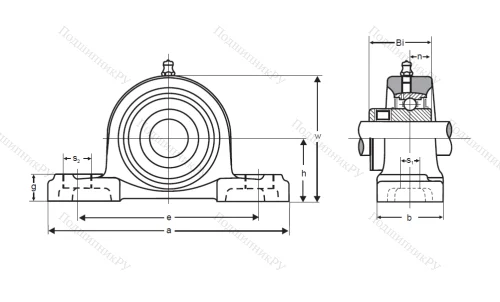 Подшипниковый узел UCP 305 (ASAHI) в Самаре