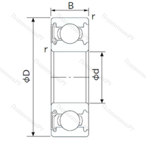 Подшипник шариковый радиальный 6319NSL