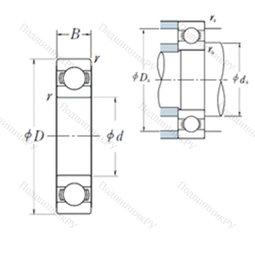Подшипник шариковый радиальный B 200-5
