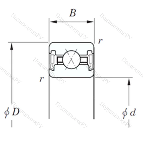 Подшипник шариковый радиально-упорный KUX 120 2RD