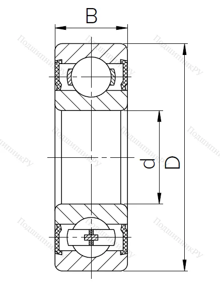 Шариковый однорядный подшипник 6-1180305 AC 17 в Самаре