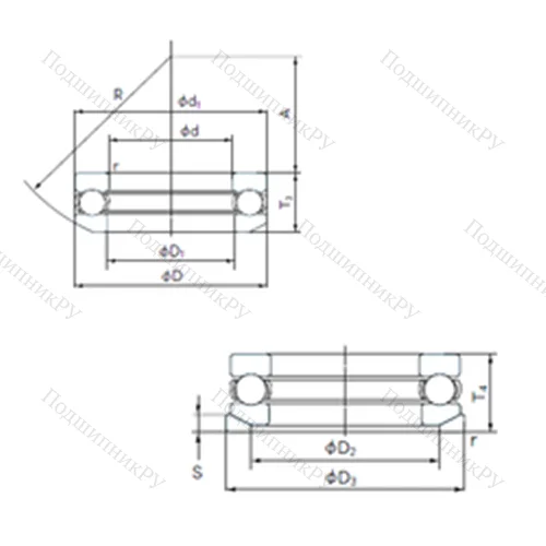 Подшипник шариковый упорный 53422U от производителя  NACHI