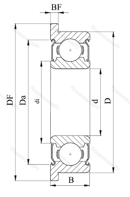 Однорядный шариковый подшипник F 623 ZZ SS (1030 ZZ (DDR)) от производителя  NMB