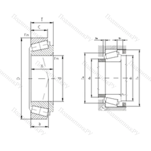Подшипник роликовый радиально-упорный 32030AX