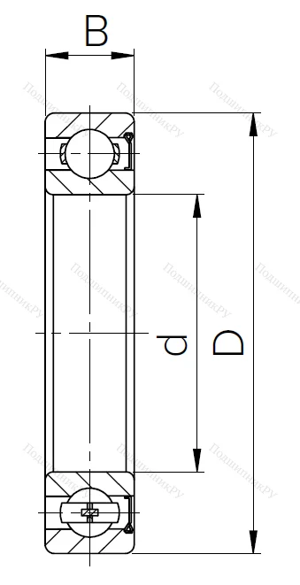 Шариковый однорядный подшипник 60101 (6001 Z) в Самаре