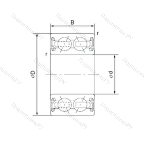 Подшипник шариковый радиально-упорный 40BD 6830T 12DDUKCG 21