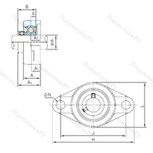 Подшипниковый узел шариковый радиальный BFL 207 от производителя  NACHI