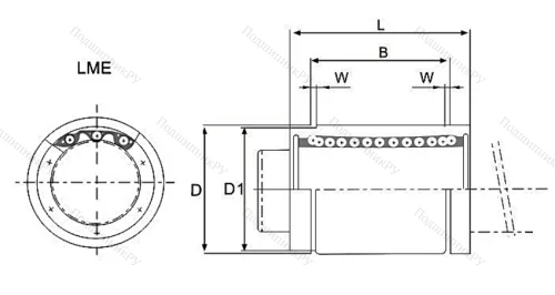 Подшипник LME 20 UU. KB 2045 UU в Самаре