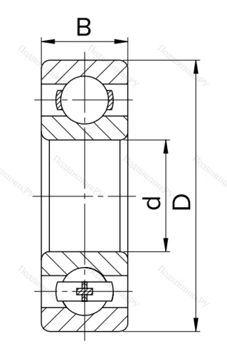 Миниатюрный шариковый подшипник 80023 (623 ZZ) в Самаре