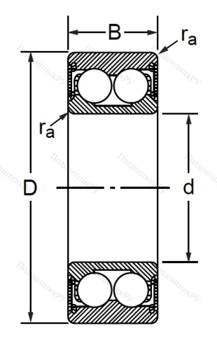 Радиально-упорный шариковый подшипник 3056207 2RS (3207 A 2RSTN) в Самаре
