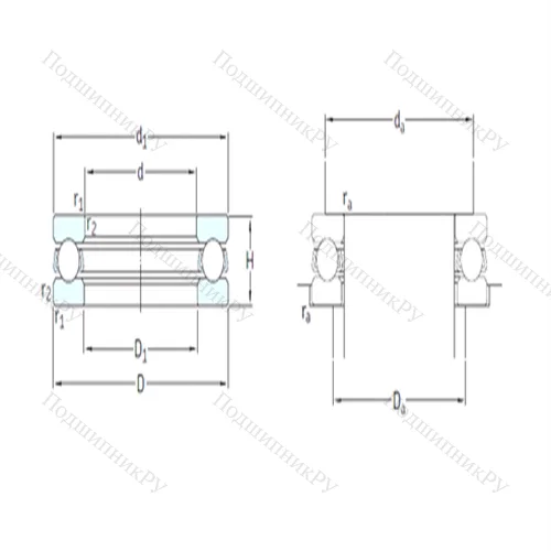 Подшипник шариковый упорный 51136M