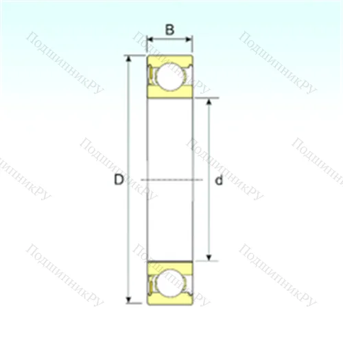 Подшипник шариковый радиальный 6308-RZ