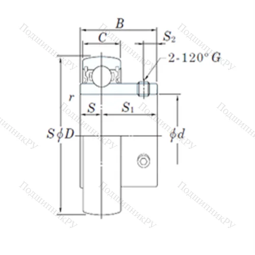 Подшипник шариковый радиальный SU 006S 6