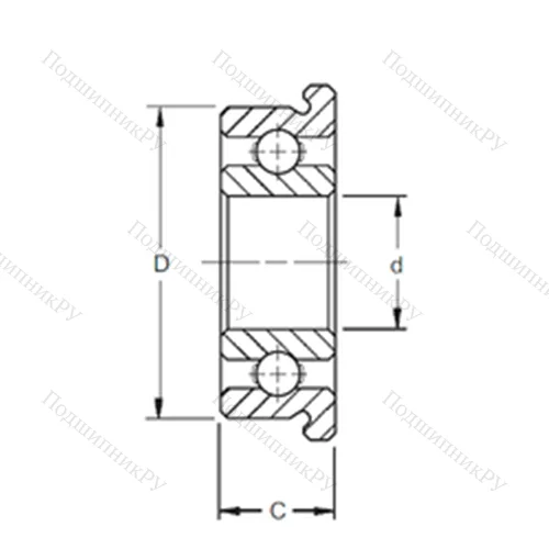 Подшипник шариковый радиальный MF 63 от производителя  ZEN
