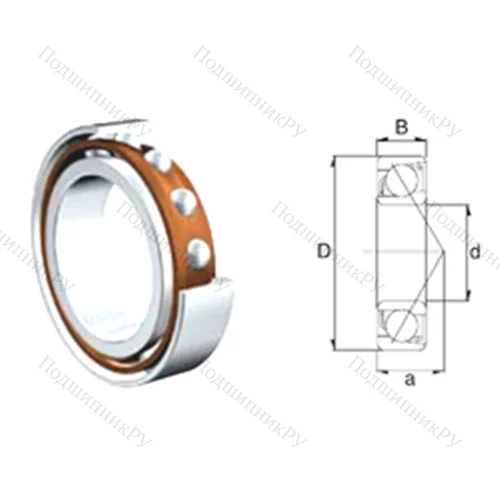 Подшипник шариковый радиально-упорный 7305B от производителя  ZEN