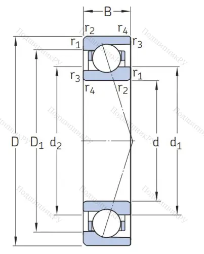 Сверхточный подшипник 71908 CDGA/P 4A от производителя  SKF Сверхточный подшипник 71908 CDGA/P 4A от производителя  SKF