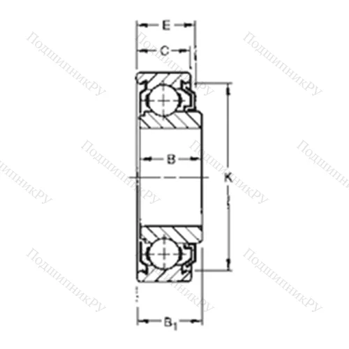 Подшипник шариковый радиальный 204KLD