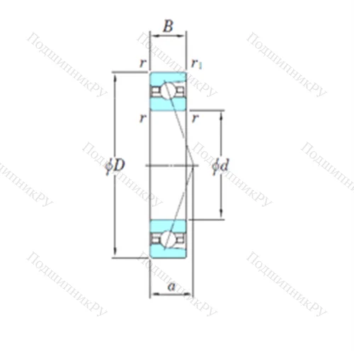 Подшипник шариковый радиально-упорный HAR 013CA