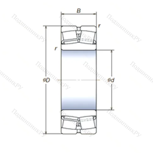 Подшипник роликовый радиальный самоцентрирующийся 22214SWREAg2E 4