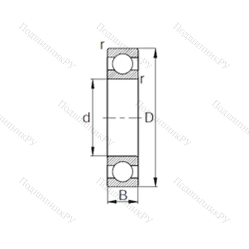 Подшипник шариковый радиальный W 6202