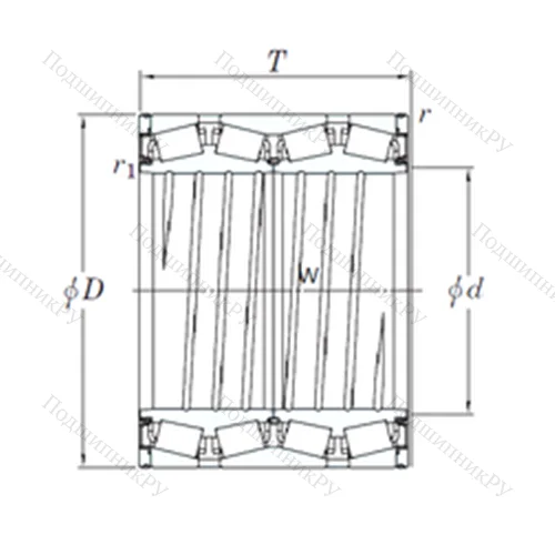 Подшипник роликовый радиально-упорный 47TS 553927A