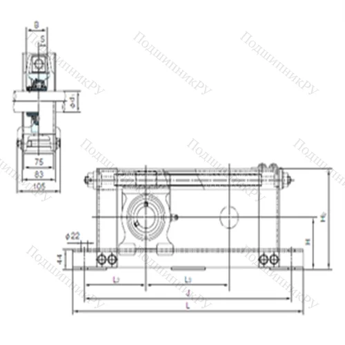 Подшипниковый узел шариковый радиальный UCTU 209+WU 700 от производителя  NACHI
