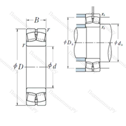 Подшипник роликовый радиальный самоцентрирующийся 22318EAE 4