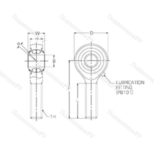 Подшипник шариковый радиальный самоцентрирующийся PBR 6EFN