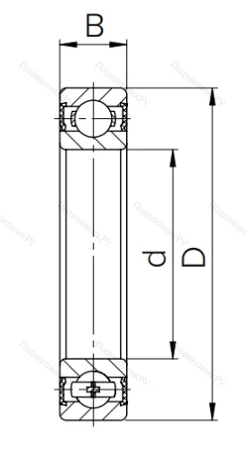 Шариковый однорядный подшипник 180314 (6314 2RS) в Самаре
