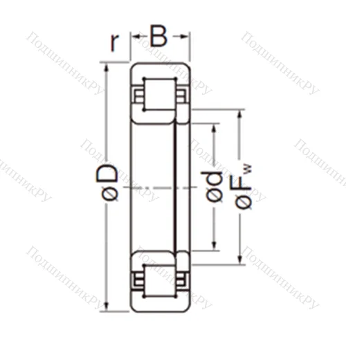 Подшипник роликовый радиальный NUP 307EG