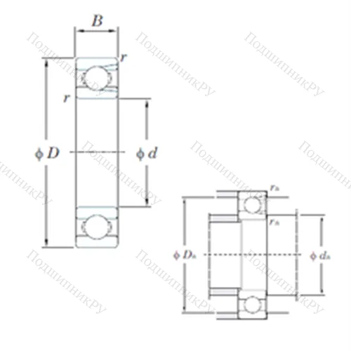 Подшипник шариковый радиальный M 6220