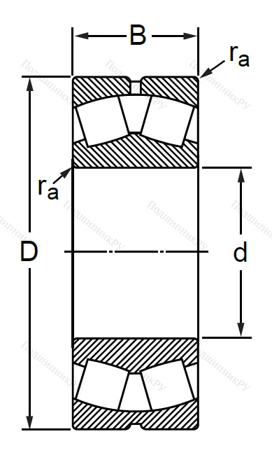 Сферический роликовый подшипник 53612 АН (22312 CCW 33) в Самаре